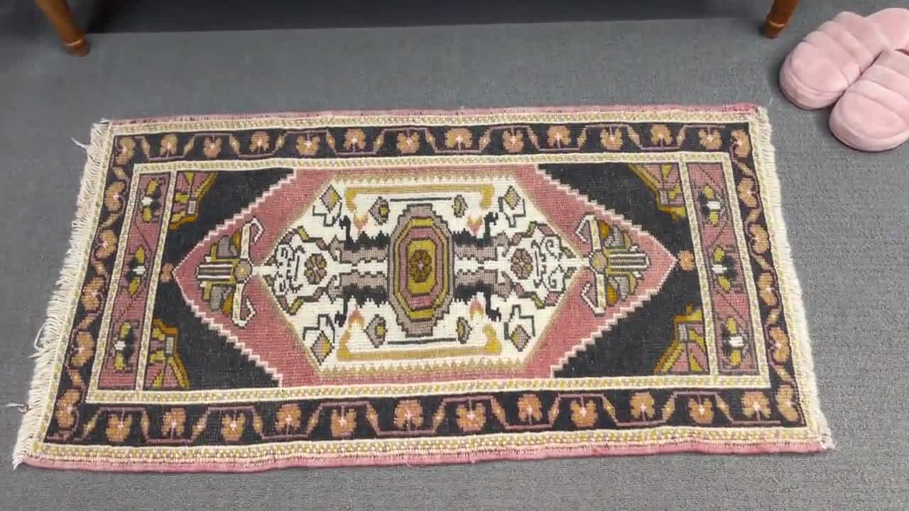 ヴィンテージ トルコ ラグ 53 x 96 cm 手織りカーペット - Etsy 日本